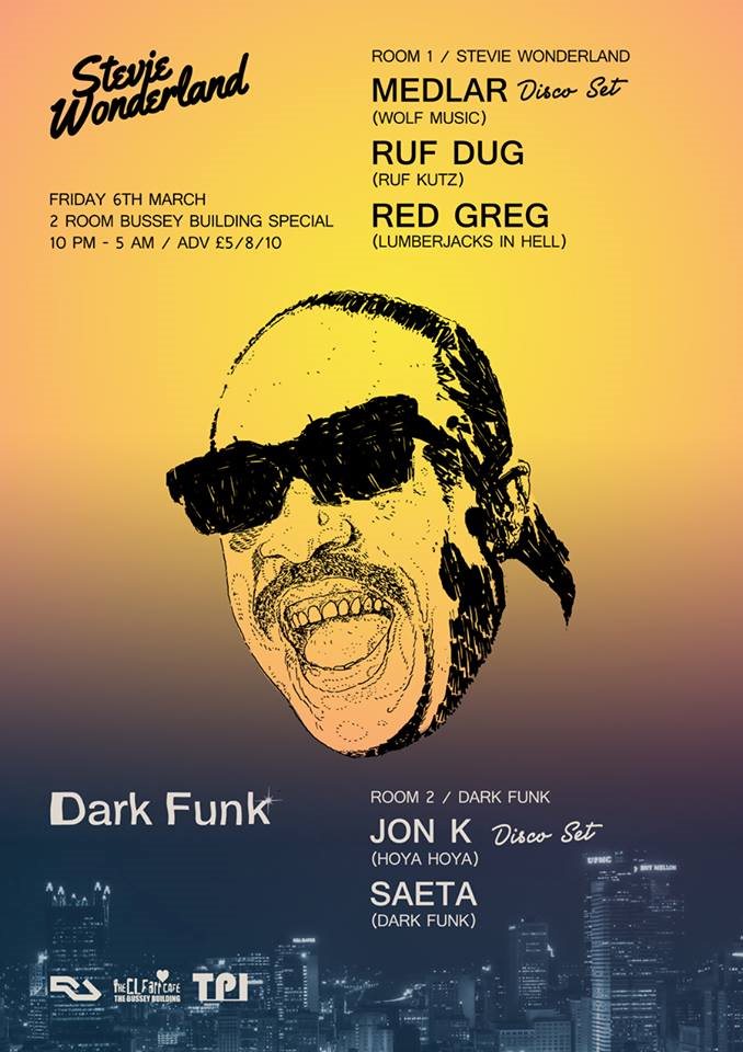 Stevie Wonderland & Dark Funk with Medlar + Jon K + Ruf Dug & Red Greg